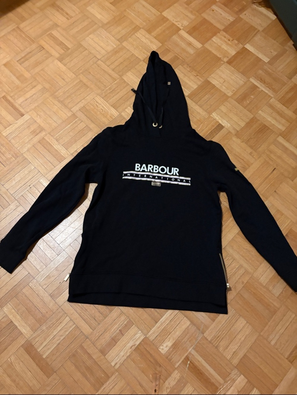 Barbour Black Logo Hoodie
